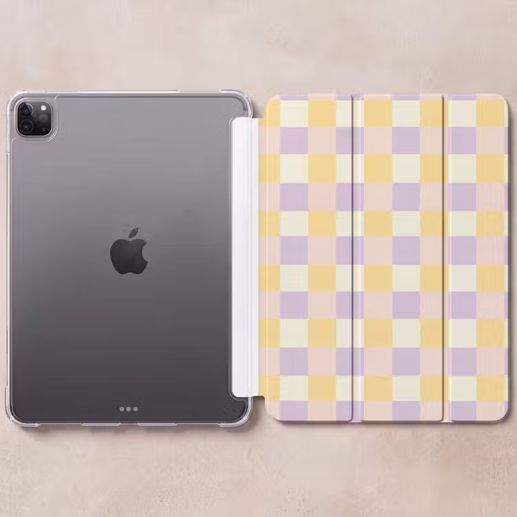 iPad-Hülle - Blöcke - Flieder - Gelb — 6