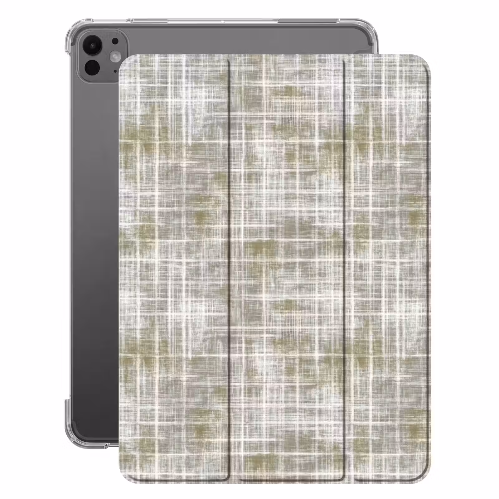 iPad-Hülle - Leinen - Muster - Grün — 1
