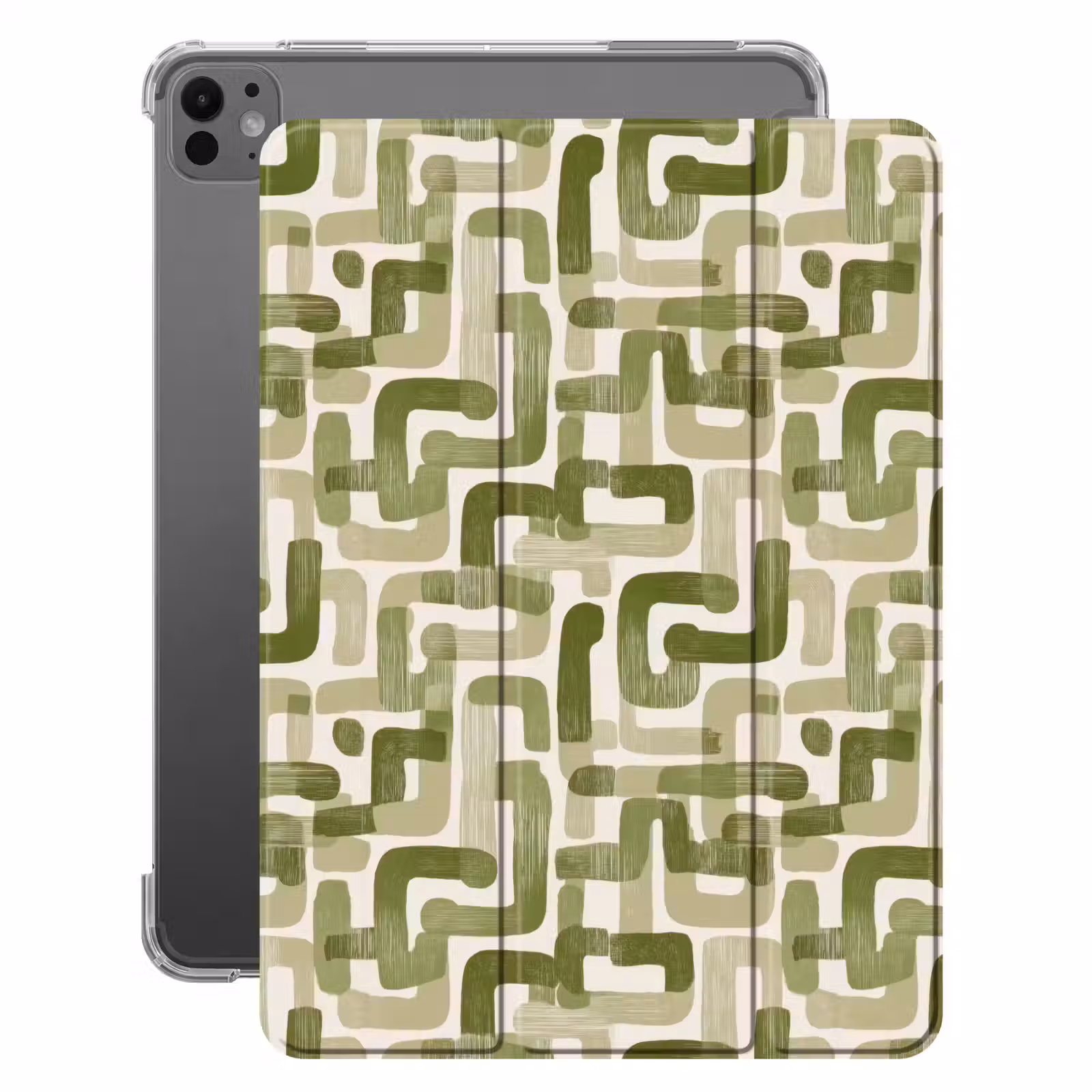 iPad-Hülle - Modern - Grafisch - Grün — 1