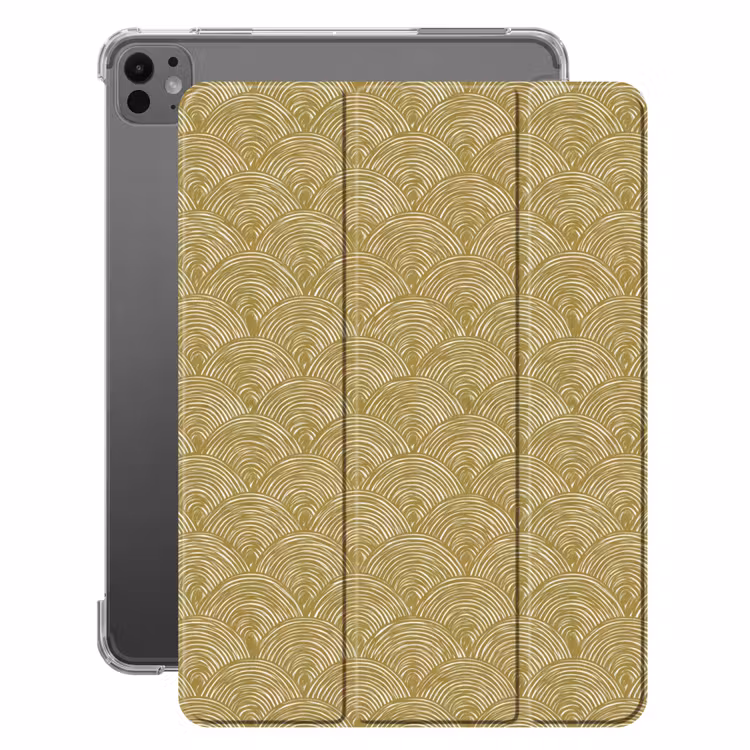 iPad-Hülle - Fächer - Geometrisch - Grün — 1