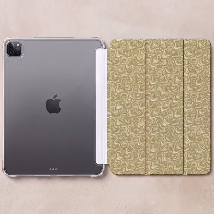 iPad-Hülle - Fächer - Geometrisch - Grün — 6
