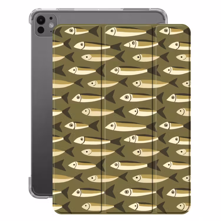 iPad-Hülle - Fisch - Muster - Grün — 1