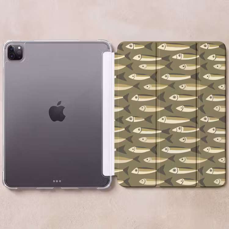 iPad-Hülle - Fisch - Muster - Grün — 6