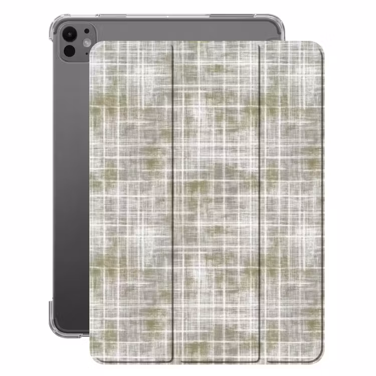 iPad-Hülle - Leinen - Muster - Grün — 1