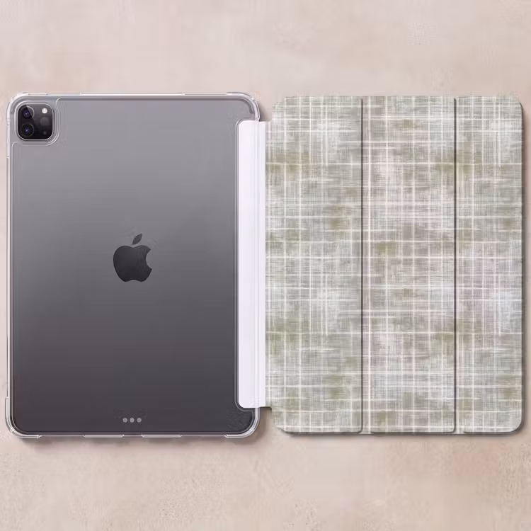 iPad-Hülle - Leinen - Muster - Grün — 6