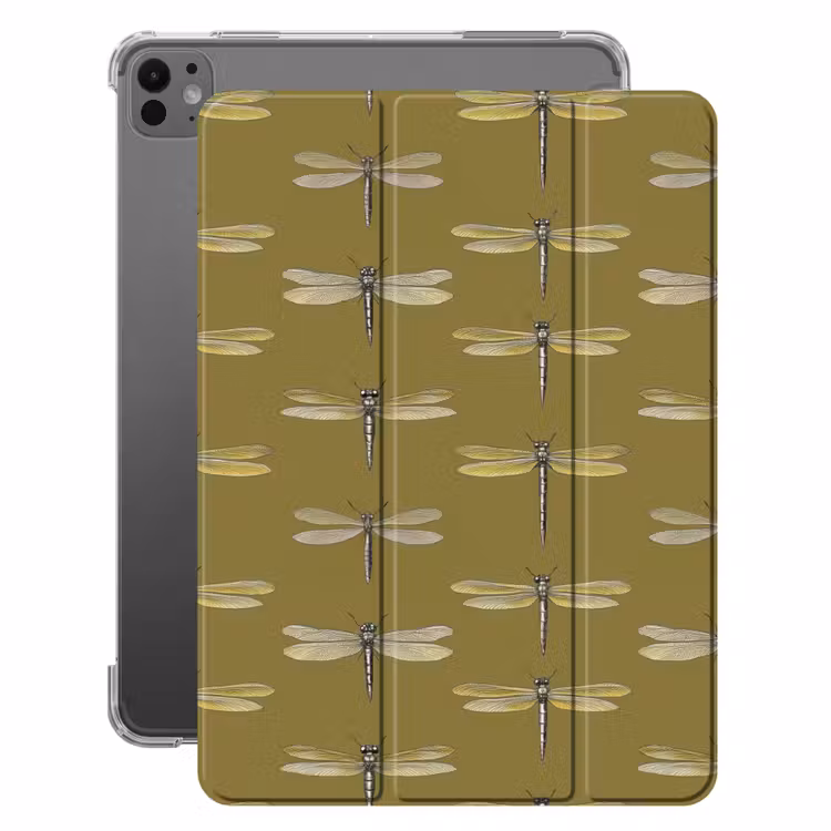 iPad-Hülle - Libellen - Muster - Grün — 1