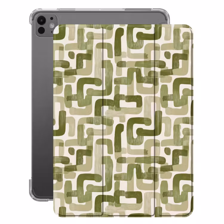 iPad-Hülle - Modern - Grafisch - Grün — 1