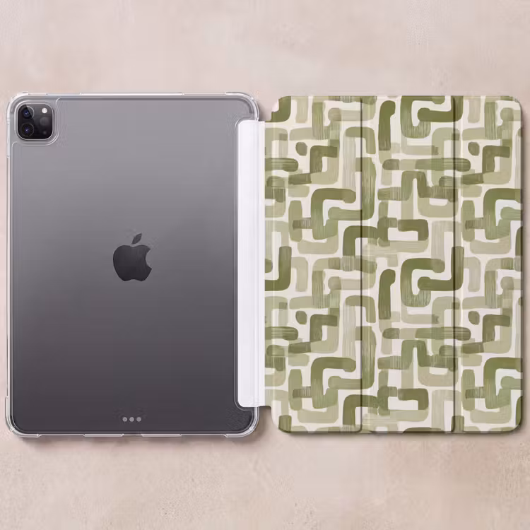 iPad-Hülle - Modern - Grafisch - Grün — 6