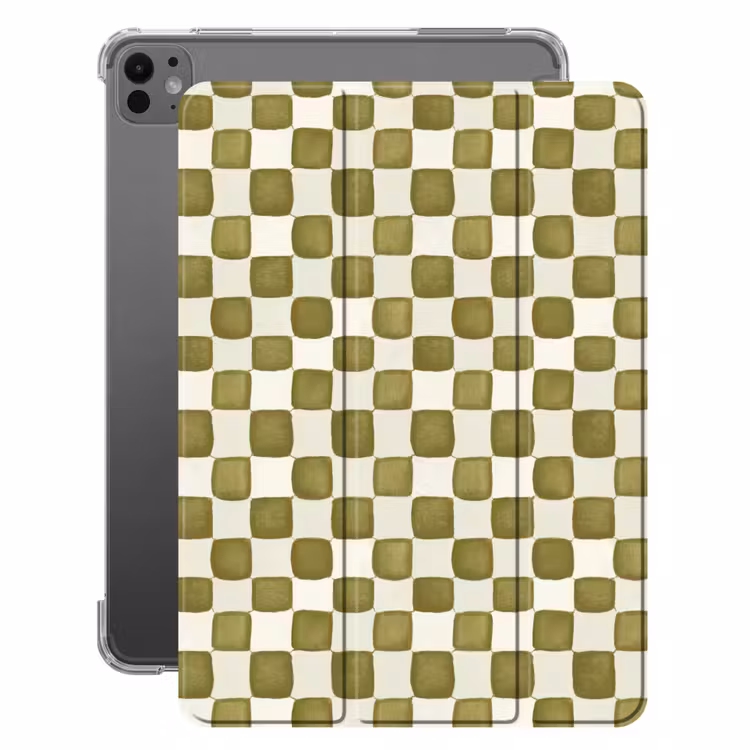 iPad-Hülle - Schach - Muster - Grün — 1