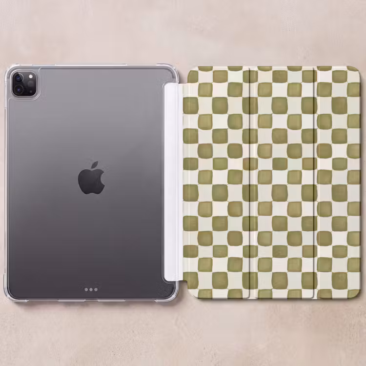 iPad-Hülle - Schach - Muster - Grün — 6
