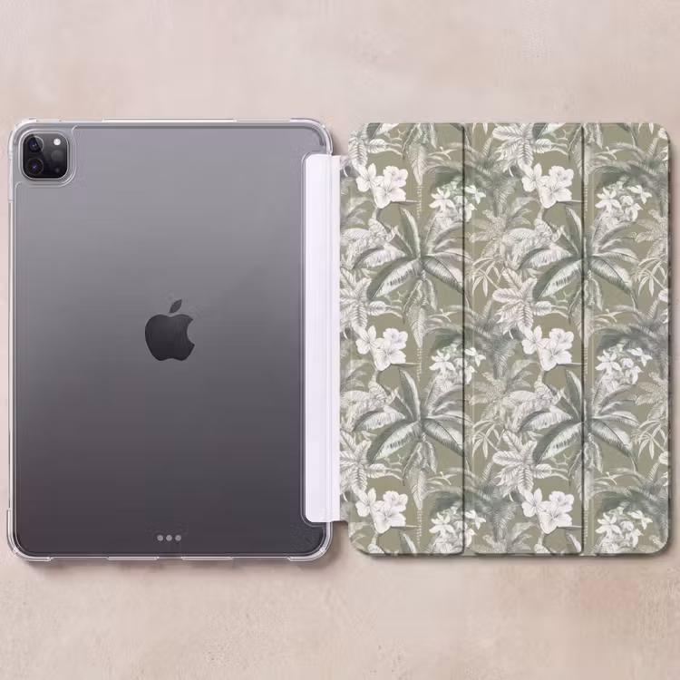 iPad-Hülle - Botanisch - Blumen - Grün — 6