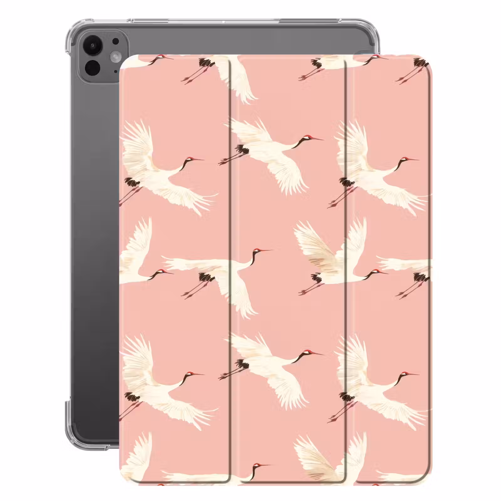 iPad-Hülle - Modern - Kraniche - Rosa — 1