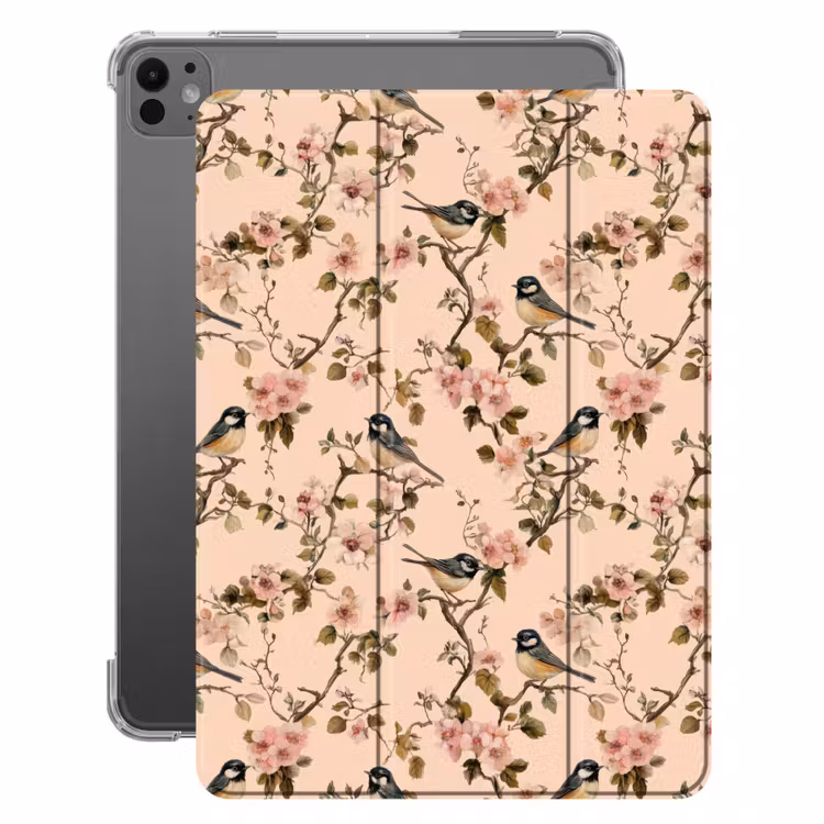 iPad-Hülle - Blossom - Kohlmeise - Rosa — 1