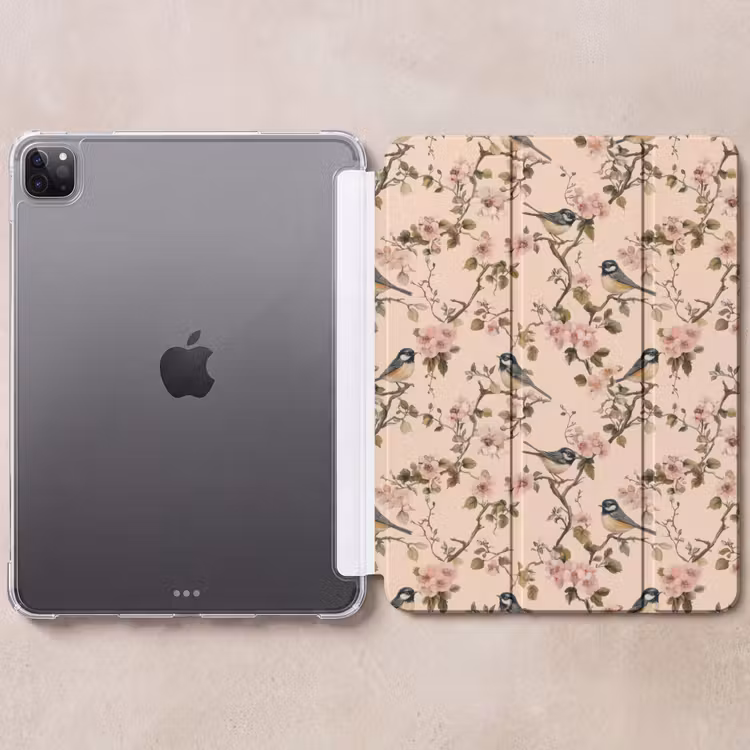 iPad-Hülle - Blossom - Kohlmeise - Rosa — 6