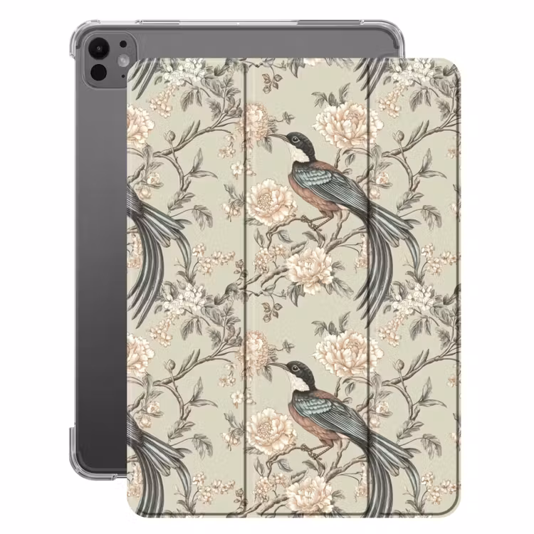 iPad-Hülle - Blume - Vogel - Farbenfroh — 1