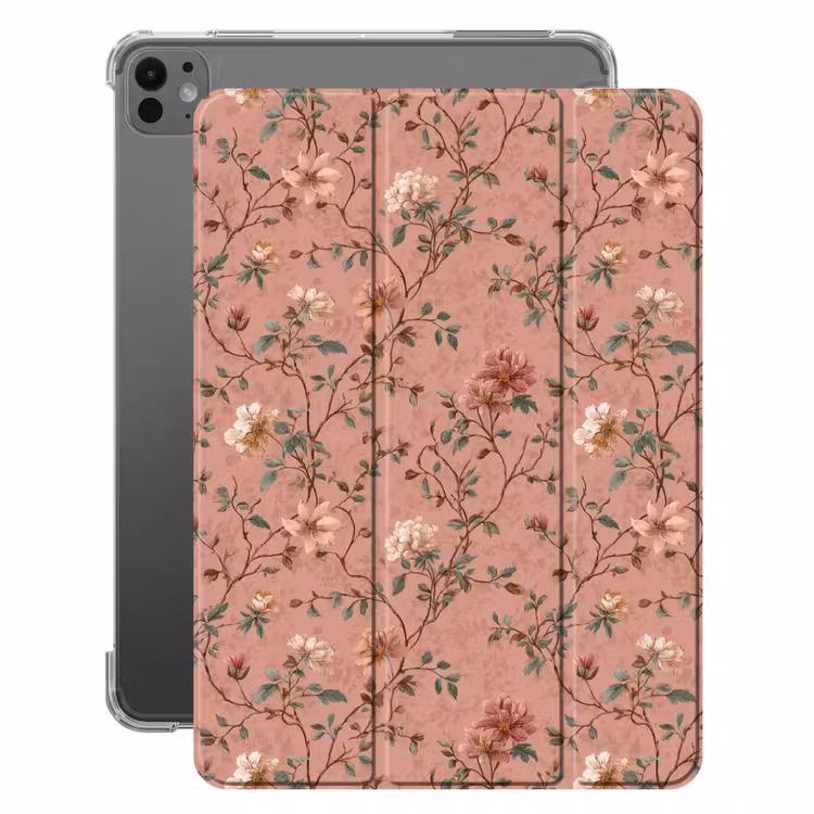 iPad-Hülle - Botanisch - Blumen - Rosa — 1