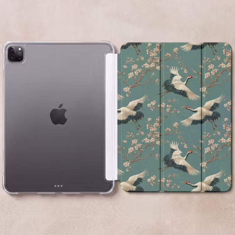 iPad-Hülle - Kirschblüte - Umstandsblumen - Grün — 6