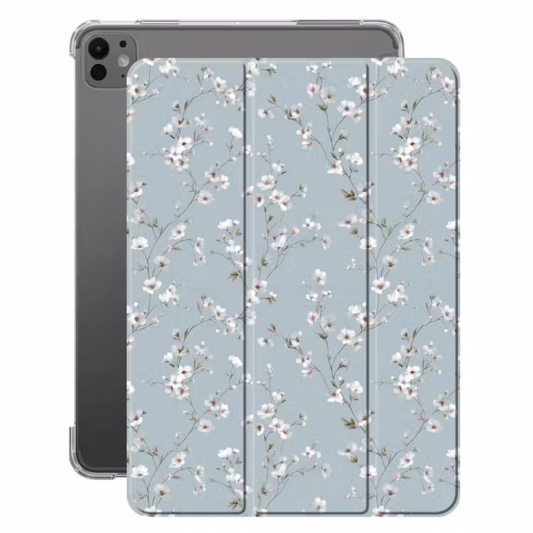 iPad-Hülle - Klassisch - Blumen - Blau — 1