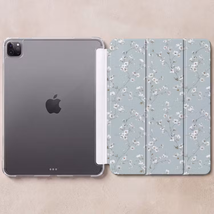 iPad-Hülle - Klassisch - Blumen - Blau — 6
