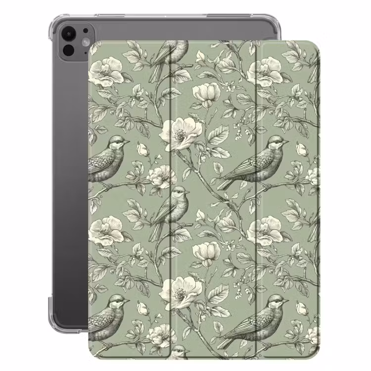 iPad-Hülle - Klassisch - Botanisch - Grün — 1