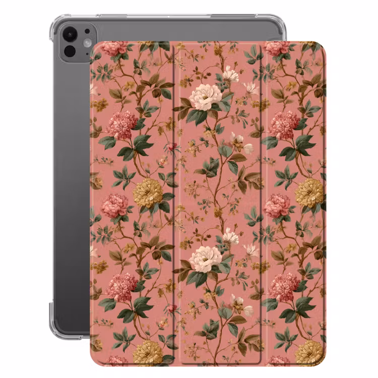iPad-Hülle - Klassisch - Botanisch - Rosa — 1
