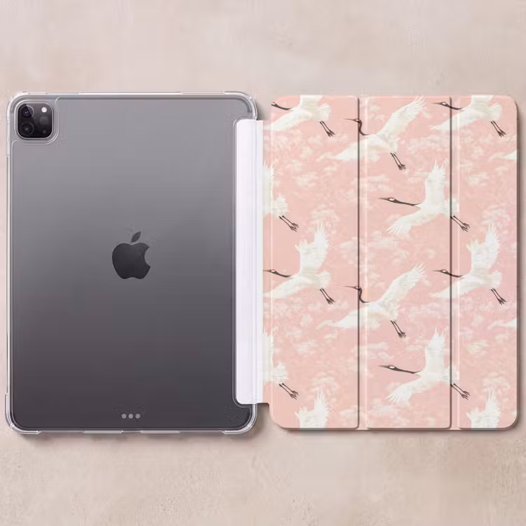 iPad-Hülle - Kranich - Blüte - Rosa — 6