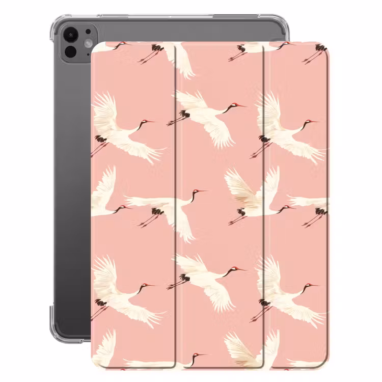 iPad-Hülle - Modern - Kraniche - Rosa — 1