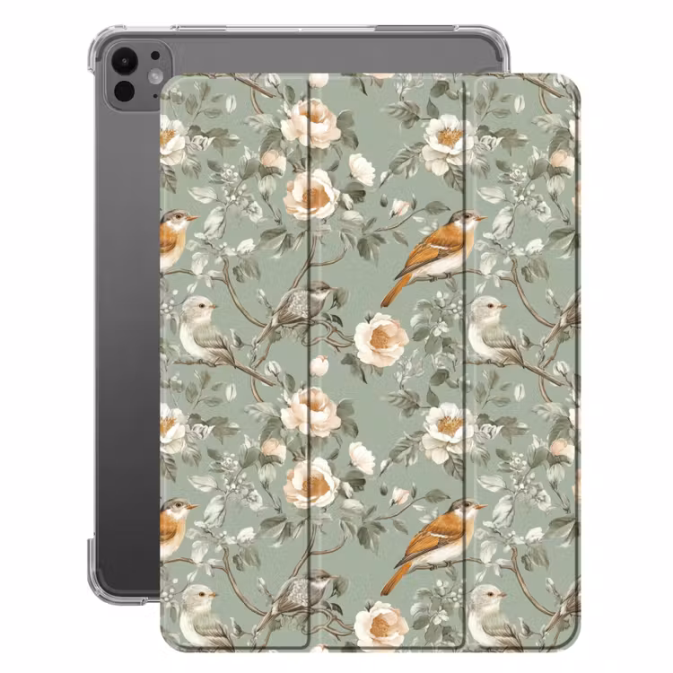 iPad-Hülle - Rosa - Vögel - Farbenfroh — 1