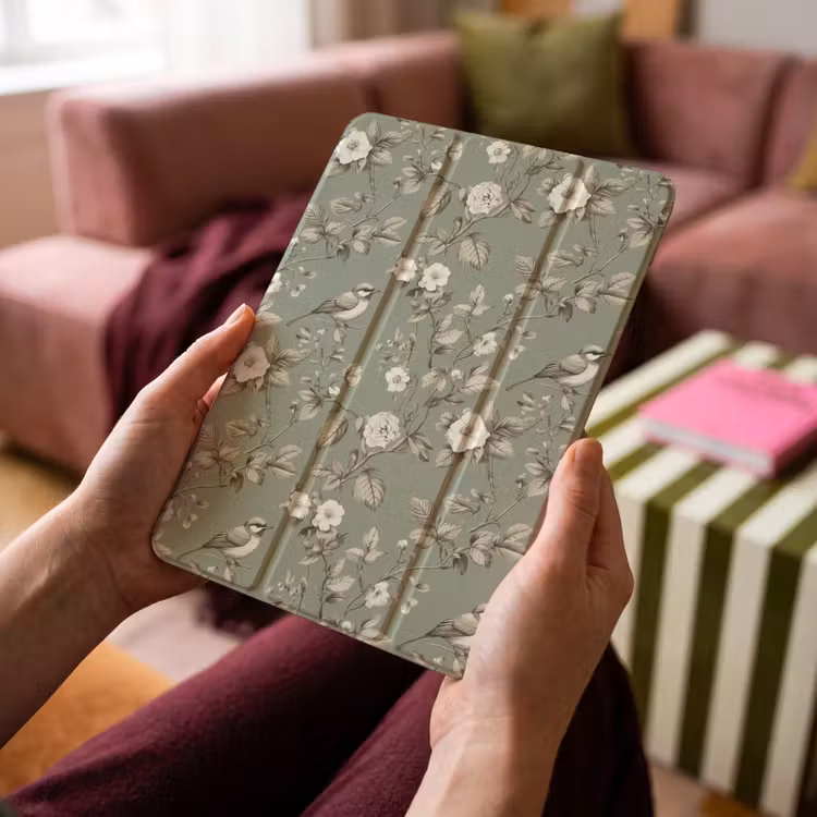 iPad-Hülle - Botanisch - Vögel - Grün — 4