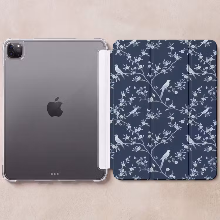 iPad-Hülle - Grafik - Blütenzweig - Blau — 6