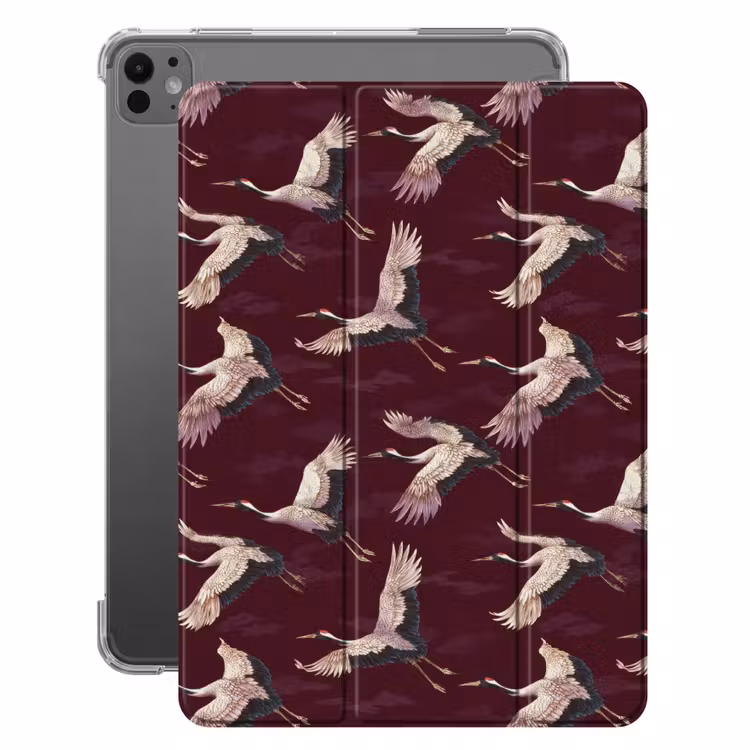 iPad-Hülle - Kranich - Klassisch - Bordeaux — 1