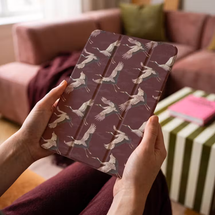 iPad-Hülle - Kranich - Klassisch - Bordeaux — 4