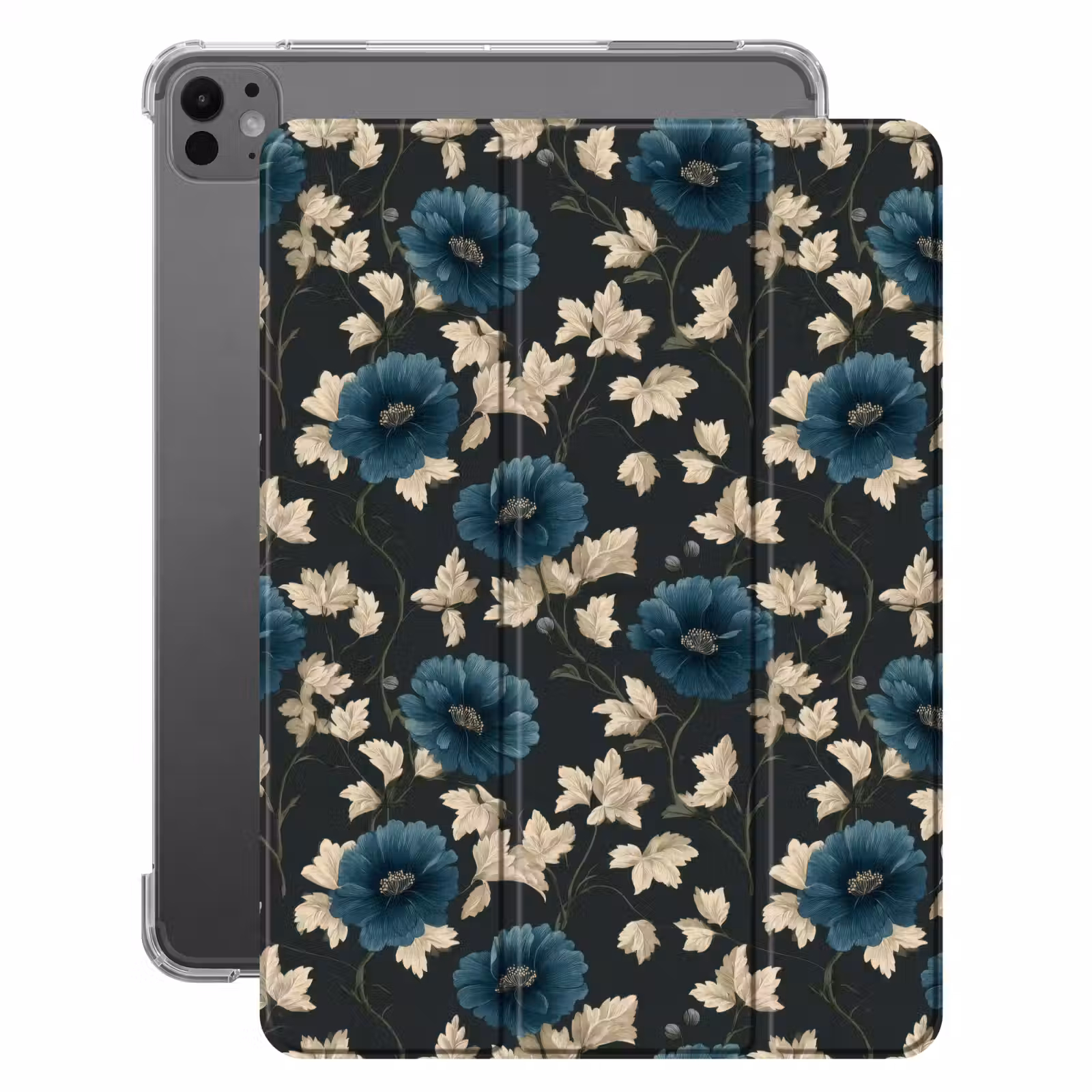 iPad-Hülle - Botanisch - Blumen - Blau — 1