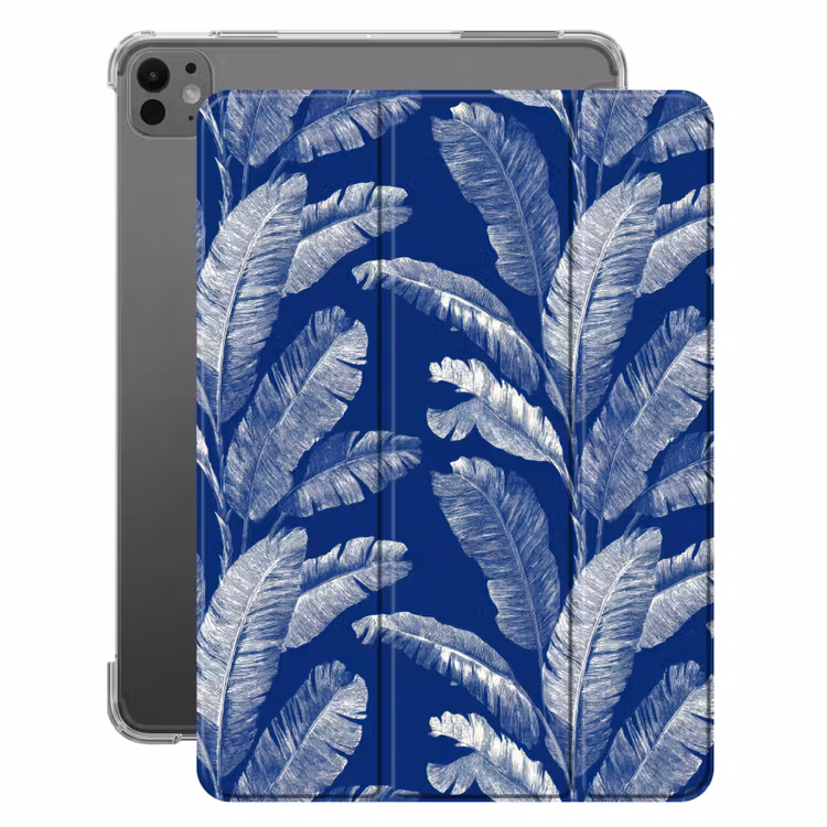 iPad-Hülle - Blatt - Palme - Blau — 1