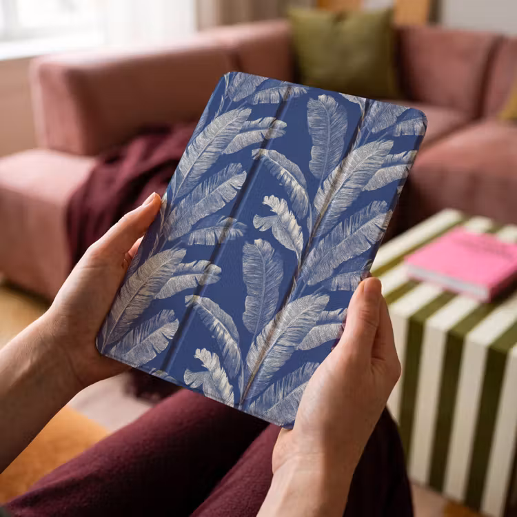 iPad-Hülle - Blatt - Palme - Blau — 4
