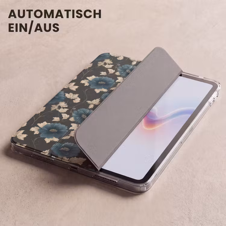 iPad-Hülle - Botanisch - Blumen - Blau — 5