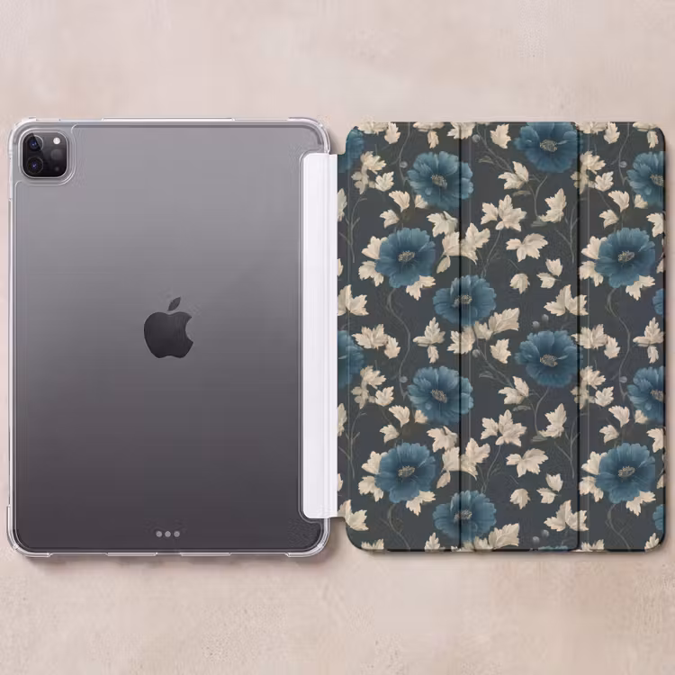 iPad-Hülle - Botanisch - Blumen - Blau — 6