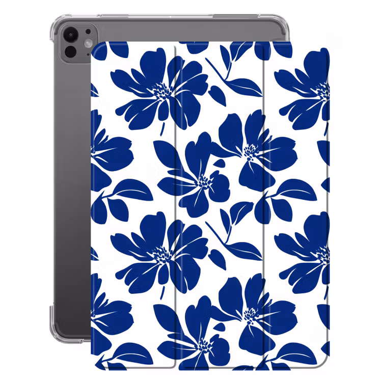 iPad-Hülle - Floral - Modern - Blau — 1