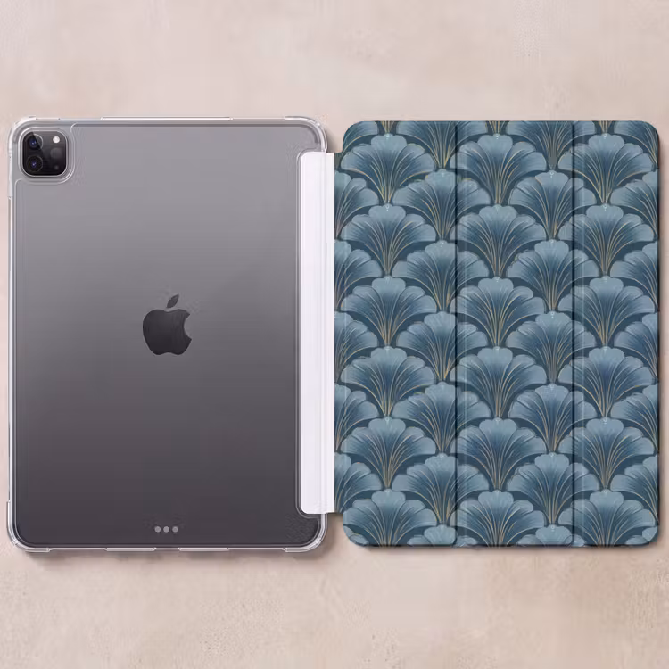iPad-Hülle - Muster - Ginkgo-Blatt - Blau — 6