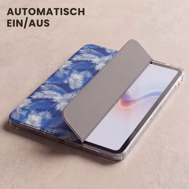 iPad-Hülle - Palmenblatt - Muster - Blau — 5