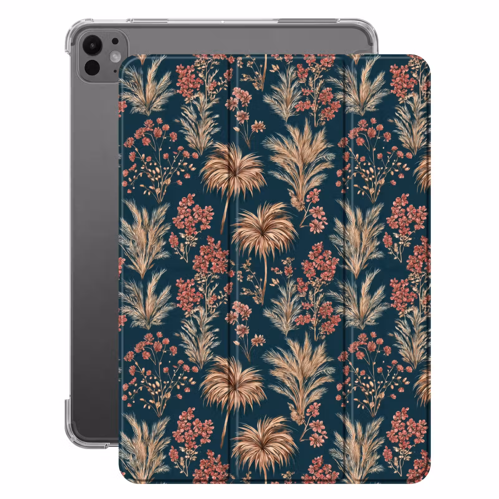 iPad-Hülle - Botanisch - Muster - Blau — 1