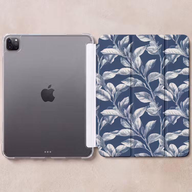 iPad-Hülle - Botanisch - Muster - Blau — 6