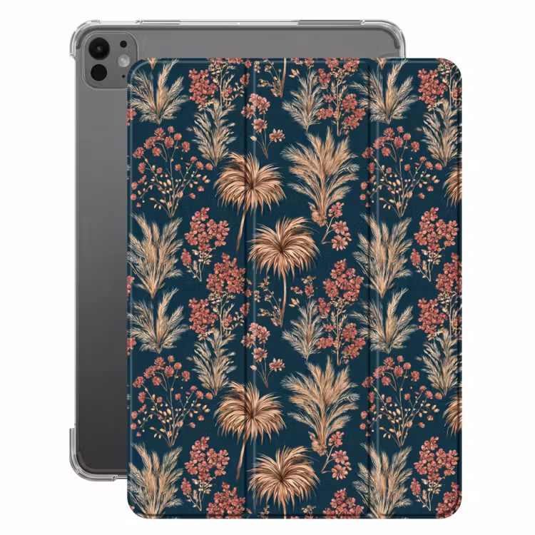 iPad-Hülle - Botanisch - Muster - Blau — 1
