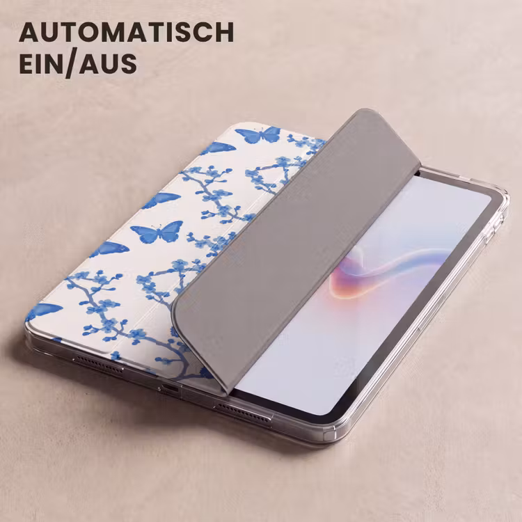 iPad-Hülle - Schmetterling - Blumen - Blau — 5