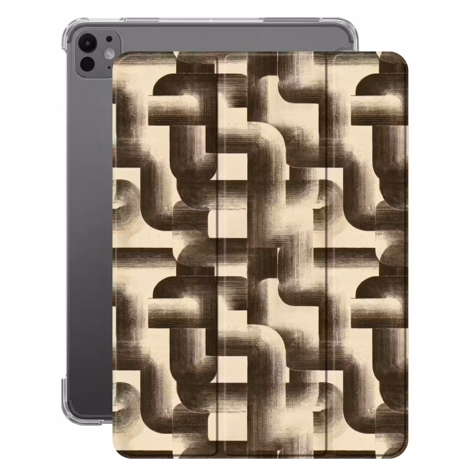 iPad-Hülle - Abstrakt - Retro - Schwarz — 1