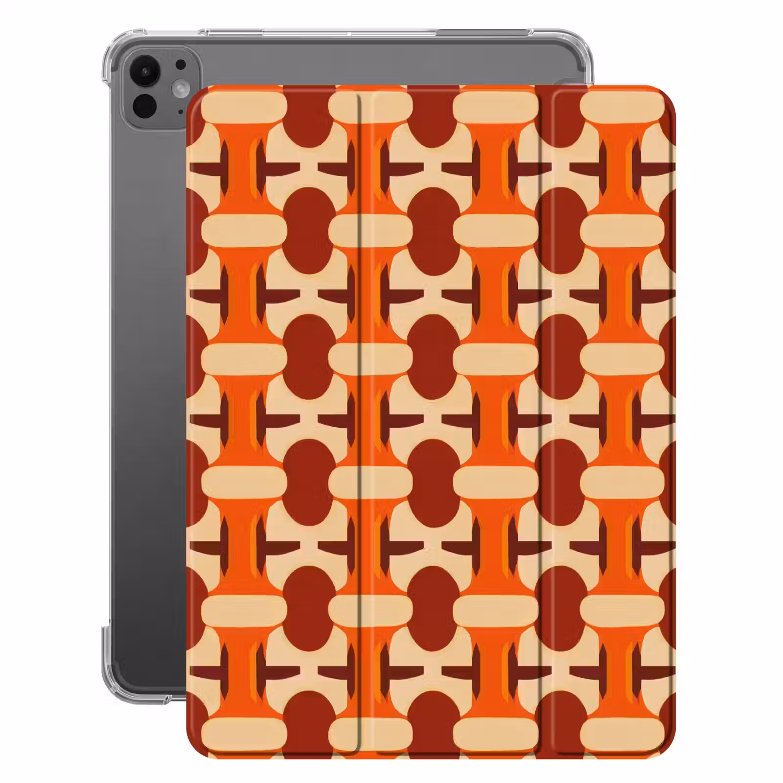 iPad-Hülle - Geometrisch - Retro - Orange — 1