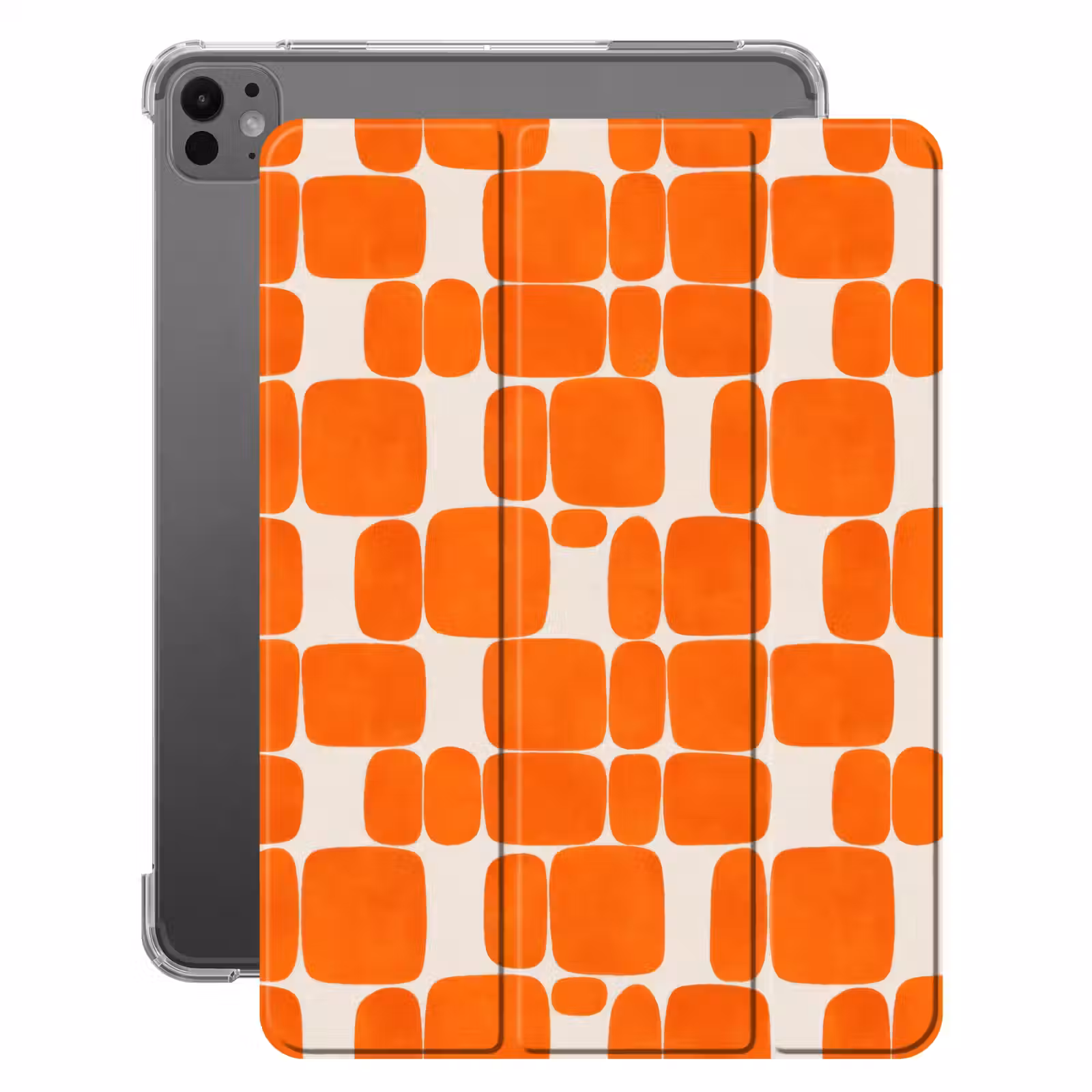 iPad-Hülle - Muster - Retro - Orange — 1