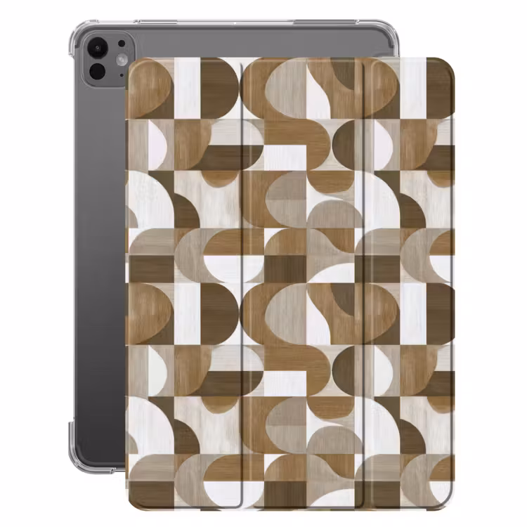 iPad-Hülle - Abstrakt - Retro - Braun — 1