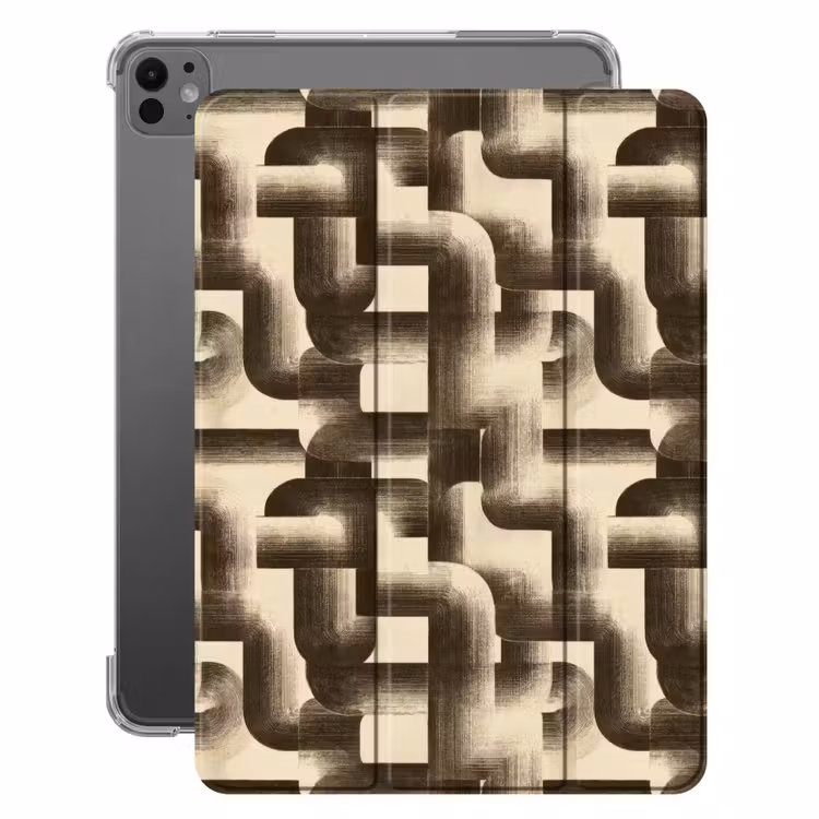 iPad-Hülle - Abstrakt - Retro - Schwarz — 1