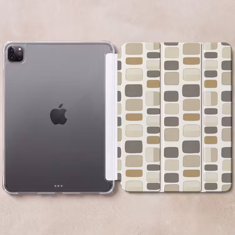 iPad-Hülle - Blöcke - Vintage - Grau — 6